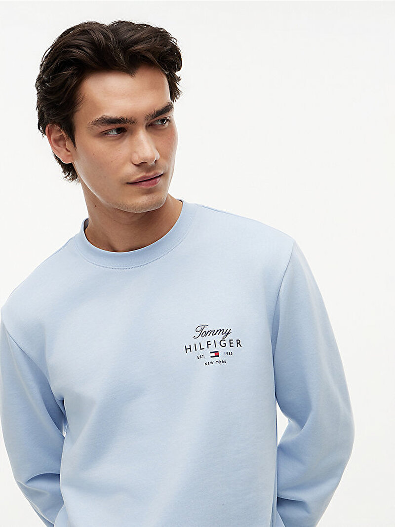 Erkek Stack Sweatshirt Mavi MW0MW43218C1O