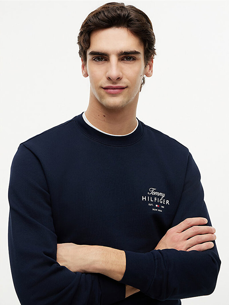 Erkek Stack Sweatshirt Lacivert MW0MW43218DW5