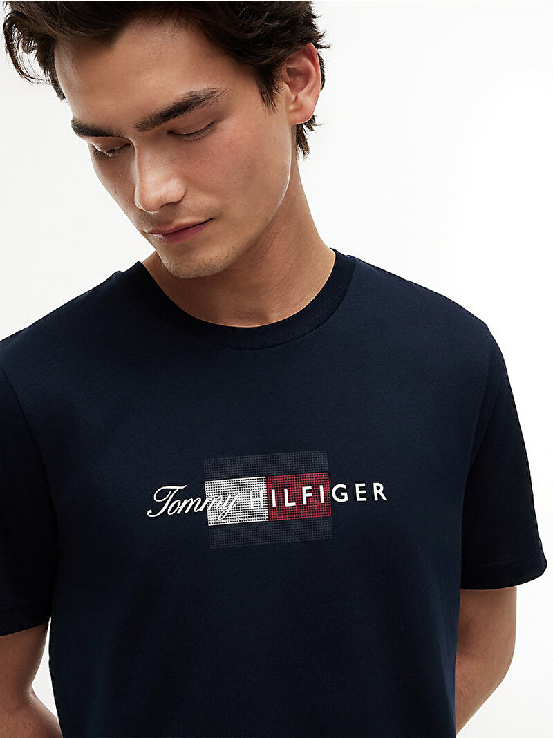 Erkek Flag Regular T-shirt Lacivert MW0MW43226DW5