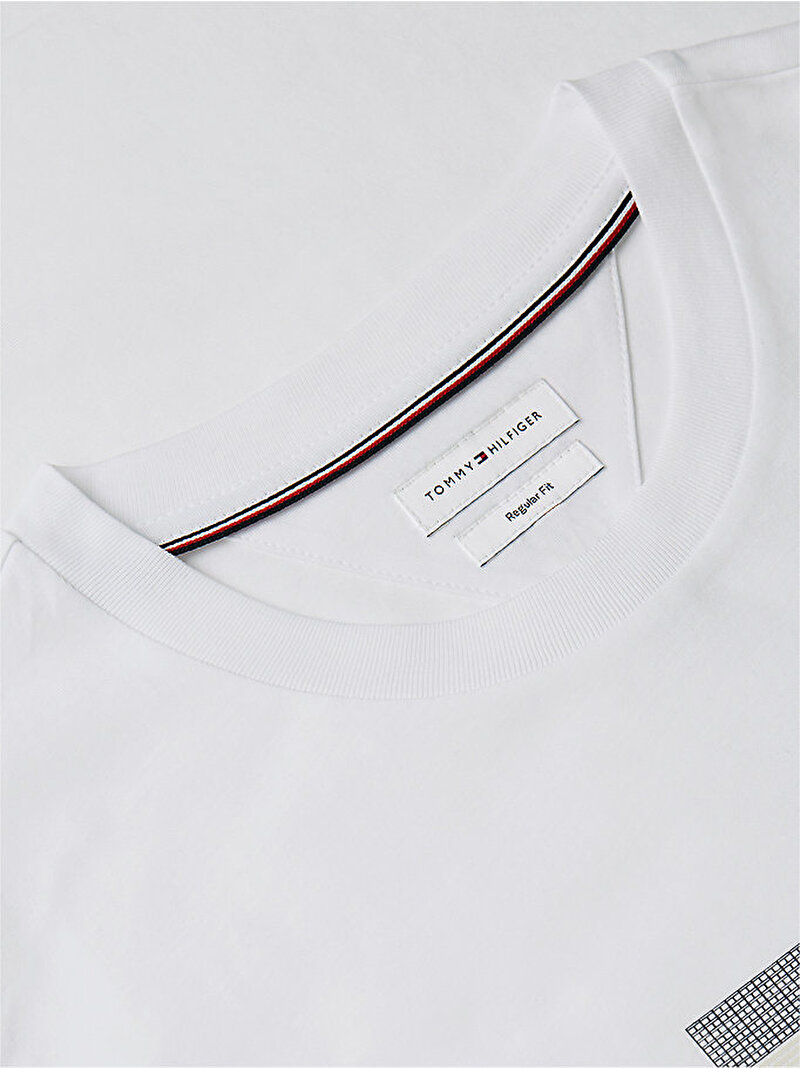 Erkek Flag Regular T-shirt Beyaz MW0MW43226YBR