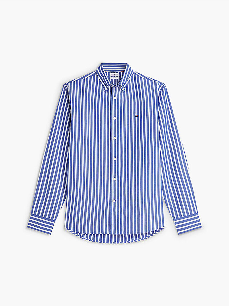Erkek Flex Poplin Seasonal Gömlek Mavi MW0MW433150A5