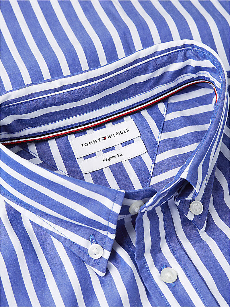 Erkek Flex Poplin Seasonal Gömlek Mavi MW0MW433150A5