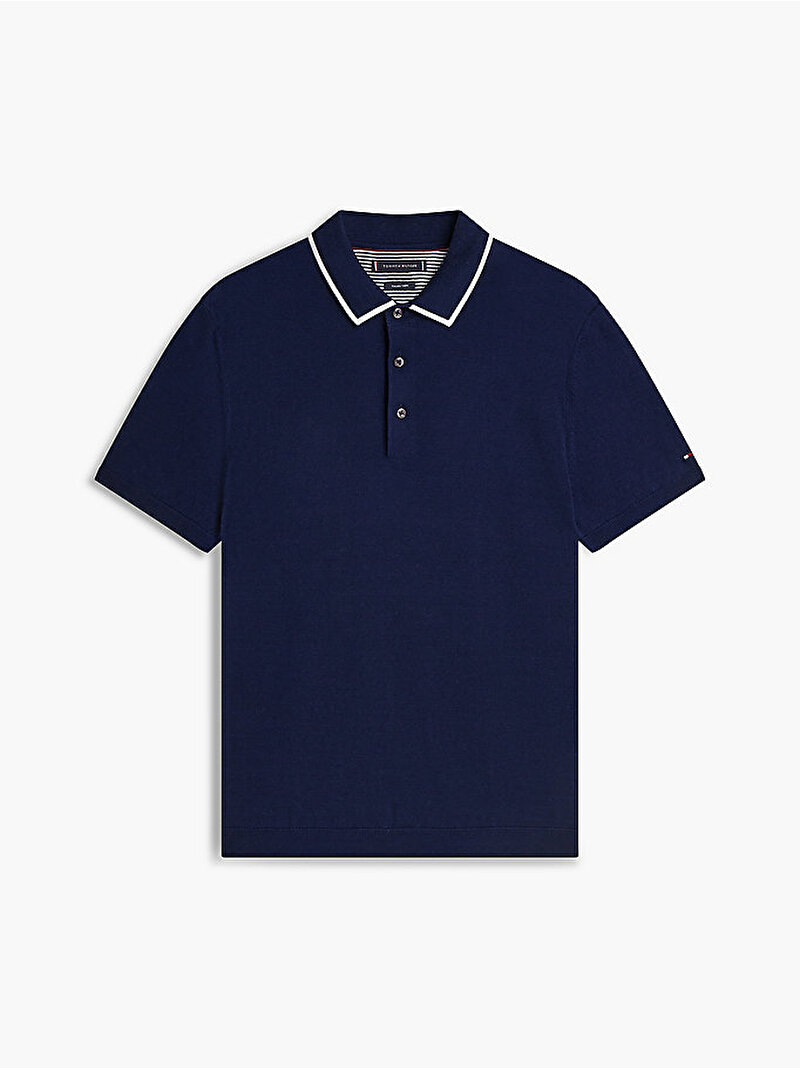 Erkek Knitted Polo Kazak Lacivert MW0MW43501DCC