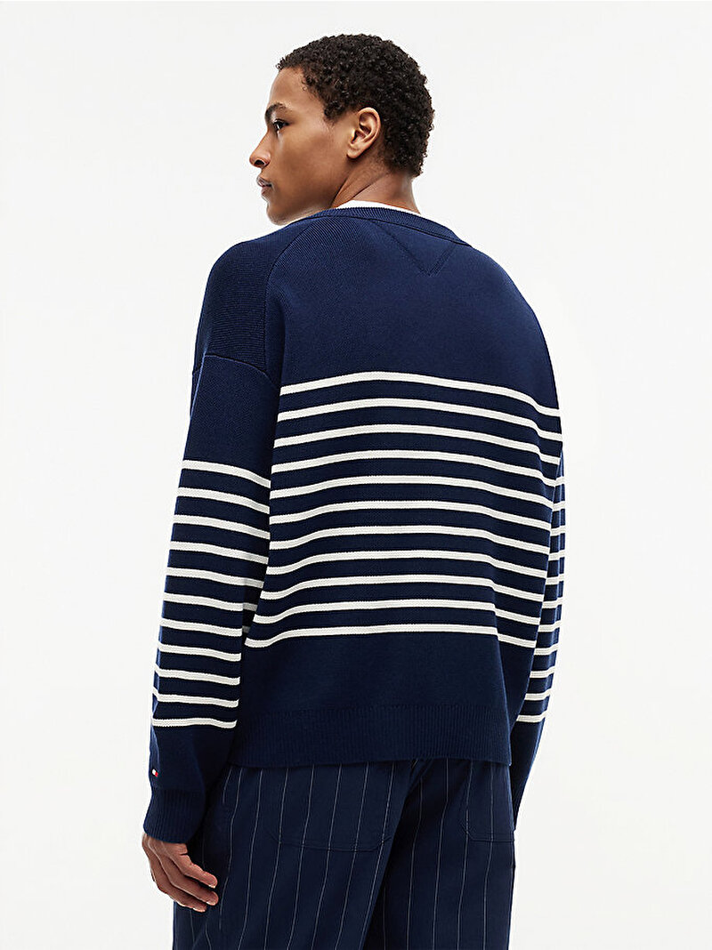 Erkek T1 Crewneck Breton Kazak Lacivert MW0MW435320A5