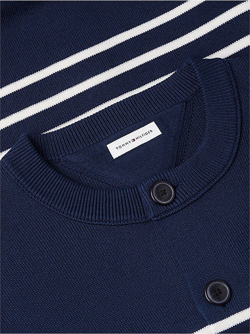 Erkek T1 Crewneck Breton Kazak Lacivert MW0MW435320A5