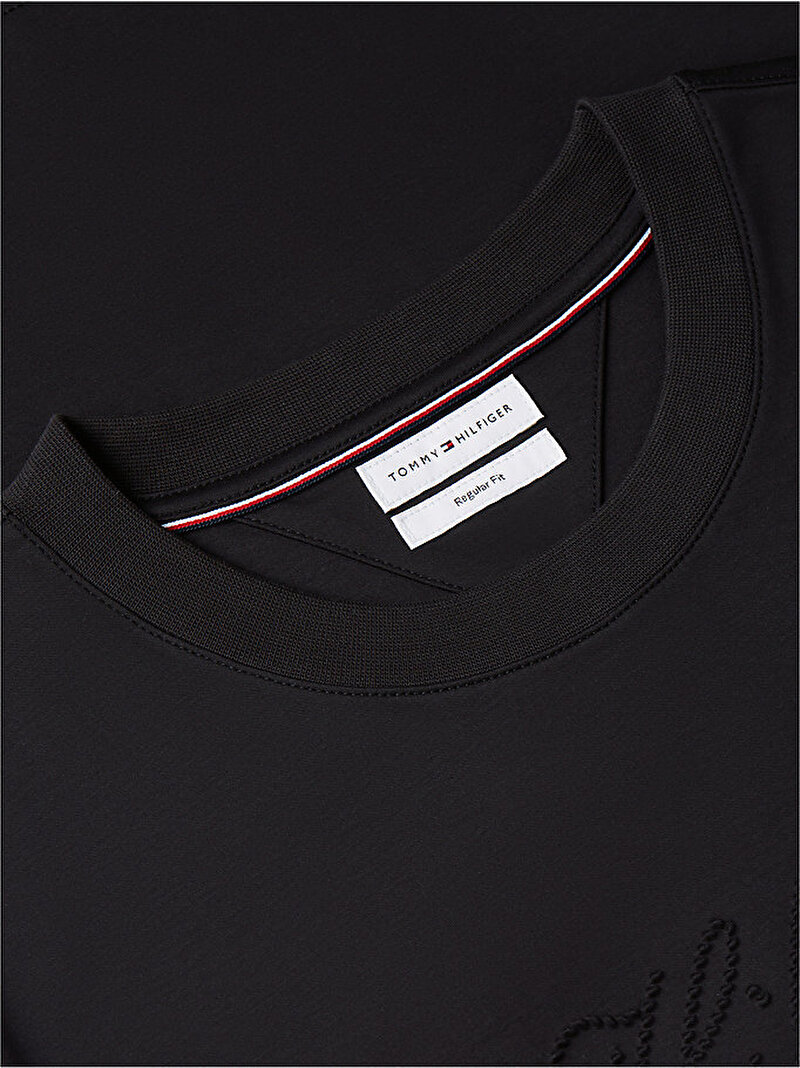 Erkek Nautical Rope Interlock T-shirt Siyah MW0MW44257BDS