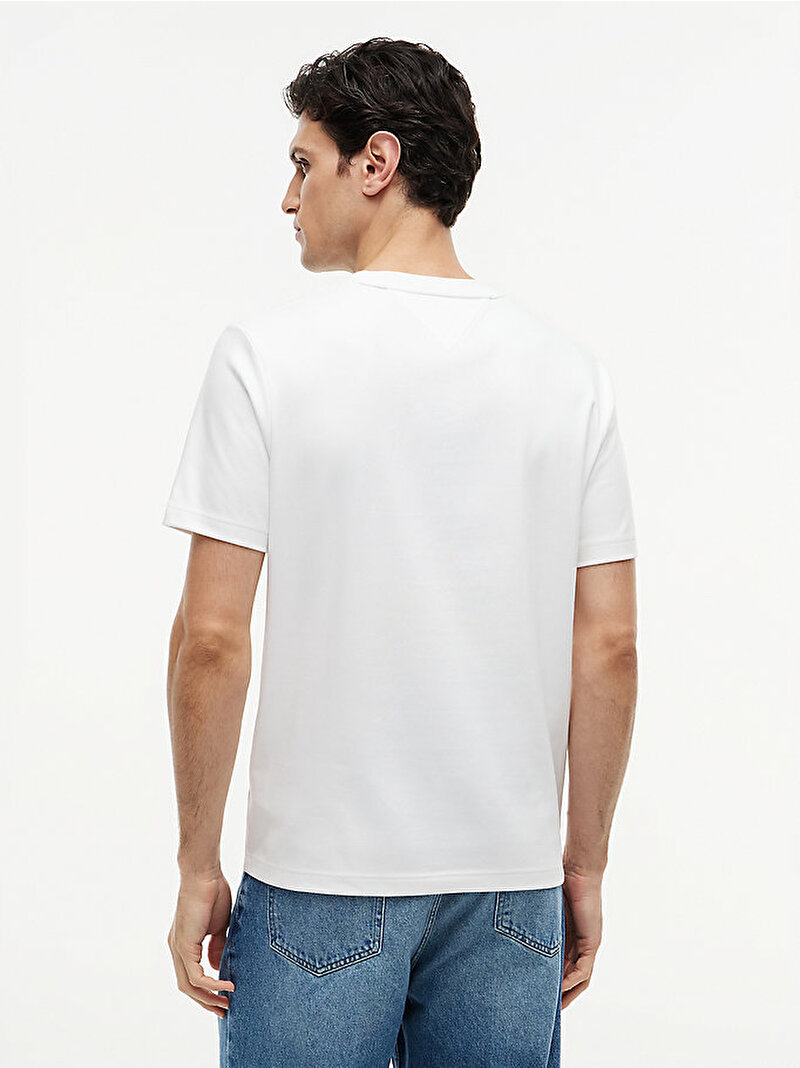 Erkek Nautical Rope Interlock T-shirt Beyaz MW0MW44257YBR
