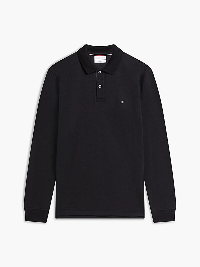 Erkek Mercerised Jacquard Polo T-shirt Siyah MW0MW44339BDS