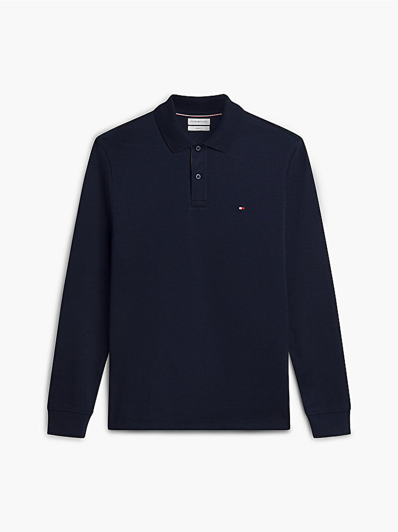 Erkek Mercerised Jacquard Polo T-shirt Lacivert MW0MW44339DW5