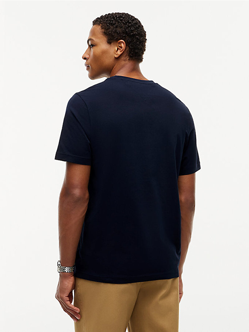 Erkek Brand Love Left Chest T-shirt Lacivert MW0MW44361DW5