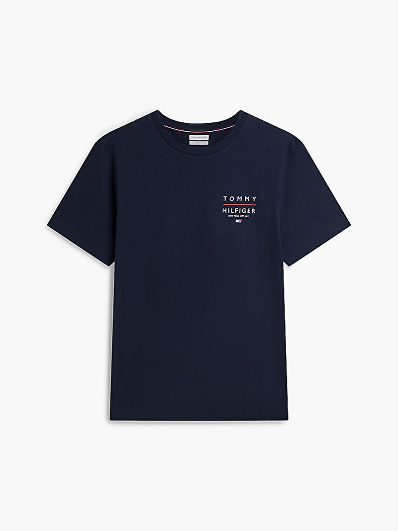 Erkek Brand Love Left Chest T-shirt Lacivert MW0MW44361DW5