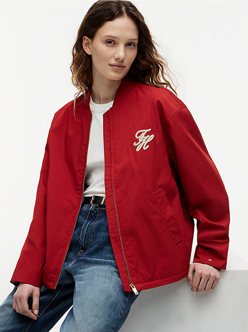Kadın Cotton Bomber Ceket Kırmızı WW0WW49846XNN