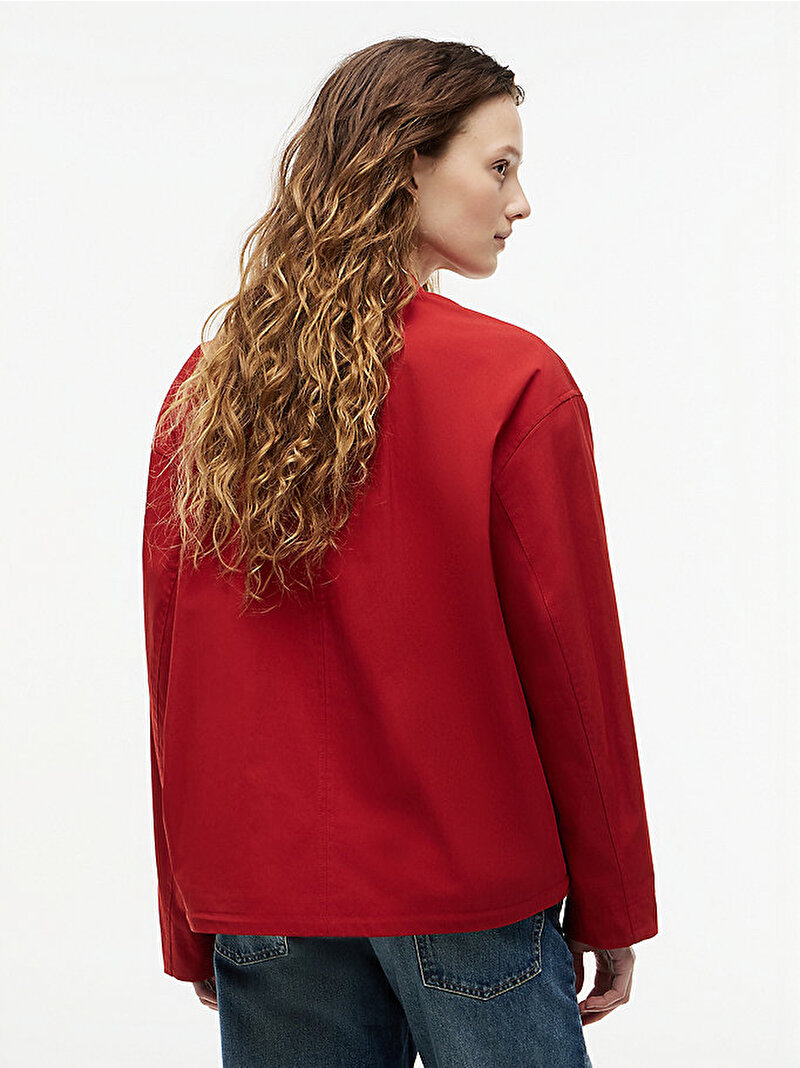 Kadın Cotton Bomber Ceket Kırmızı WW0WW49846XNN