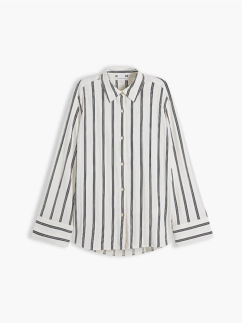 Kadın Nautical Stripe Gömlek Lacivert WW0WW499090AB