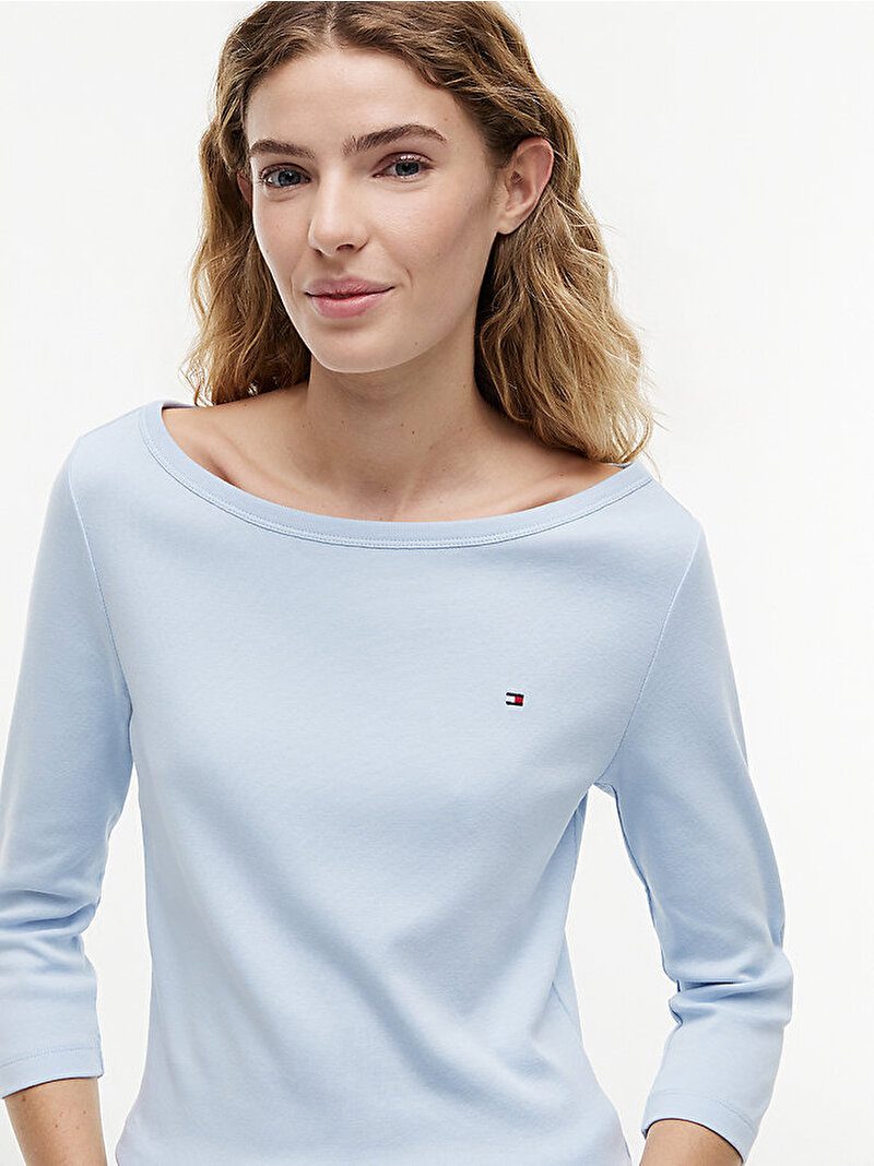 Kadın Cody Boatneck T-shirt Mavi WW0WW49928C1O
