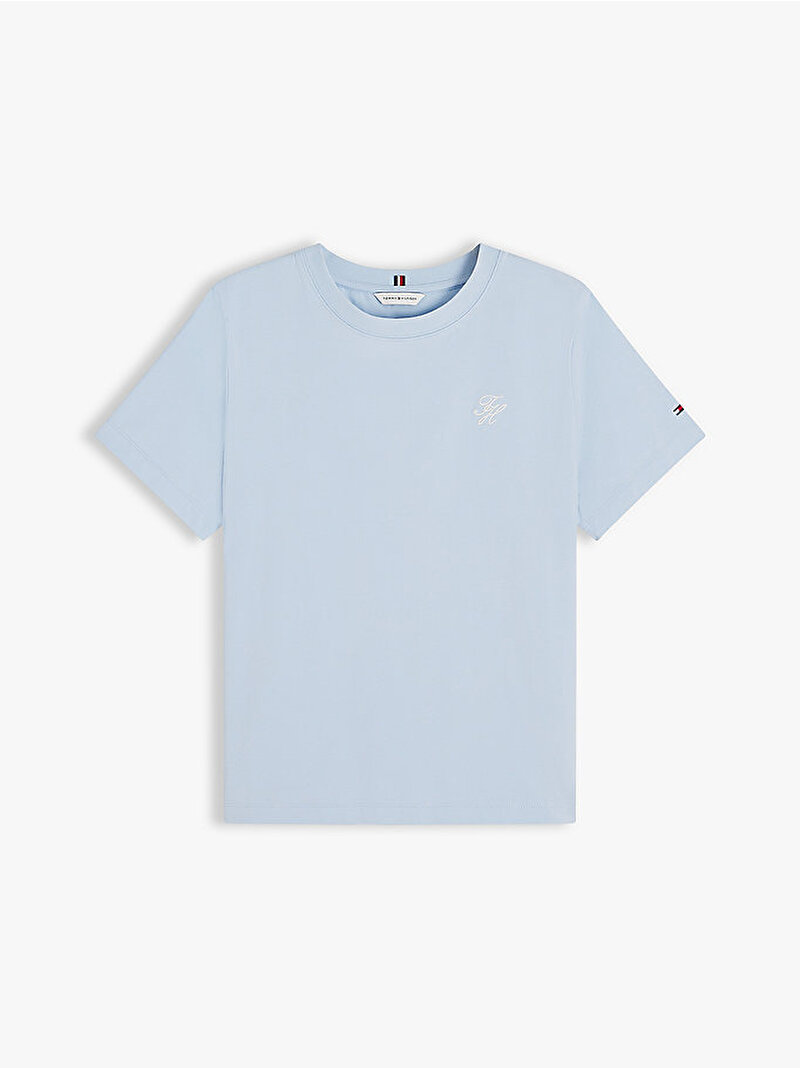 Kadın TH Regular T-shirt Mavi WW0WW49941C1O