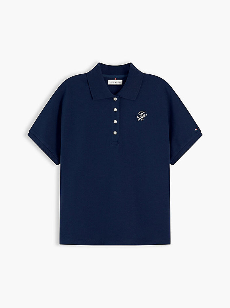 Kadın TH Modern Polo T-shirt Lacivert WW0WW49953C1G