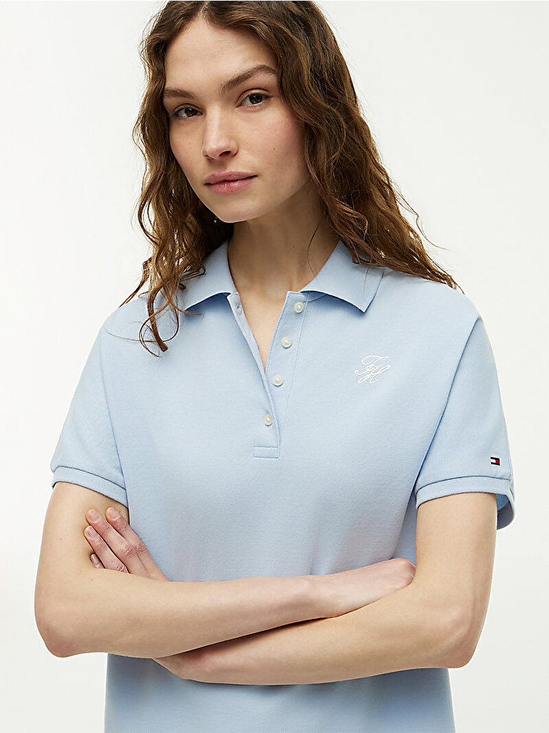 Kadın TH Modern Polo T-shirt Mavi WW0WW49953C1O