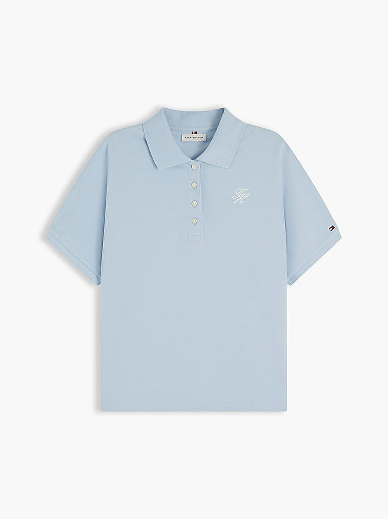 Kadın TH Modern Polo T-shirt Mavi WW0WW49953C1O