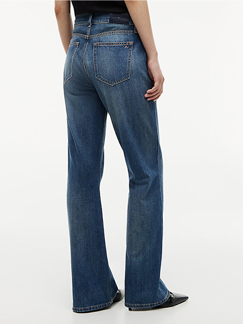 Kadın Flare Mid Jean Pantolon Mavi WW0WW499631A9