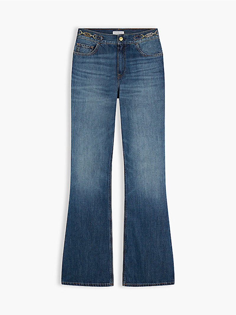 Kadın Flare Mid Jean Pantolon Mavi WW0WW499631A9