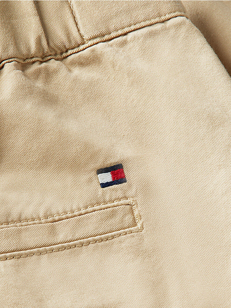 Kadın Cotton Chino Flare Şort Bej WW0WW50087ACR