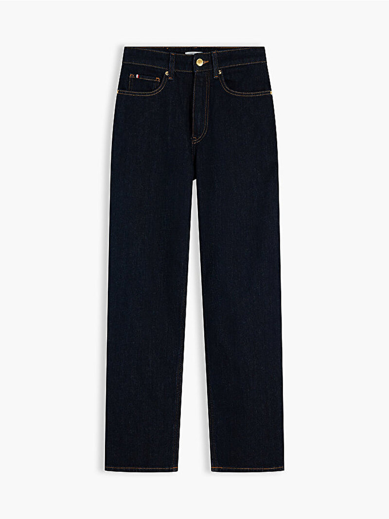 Kadın Tapered Rinse Jean Pantolon Lacivert WW0WW509661AP