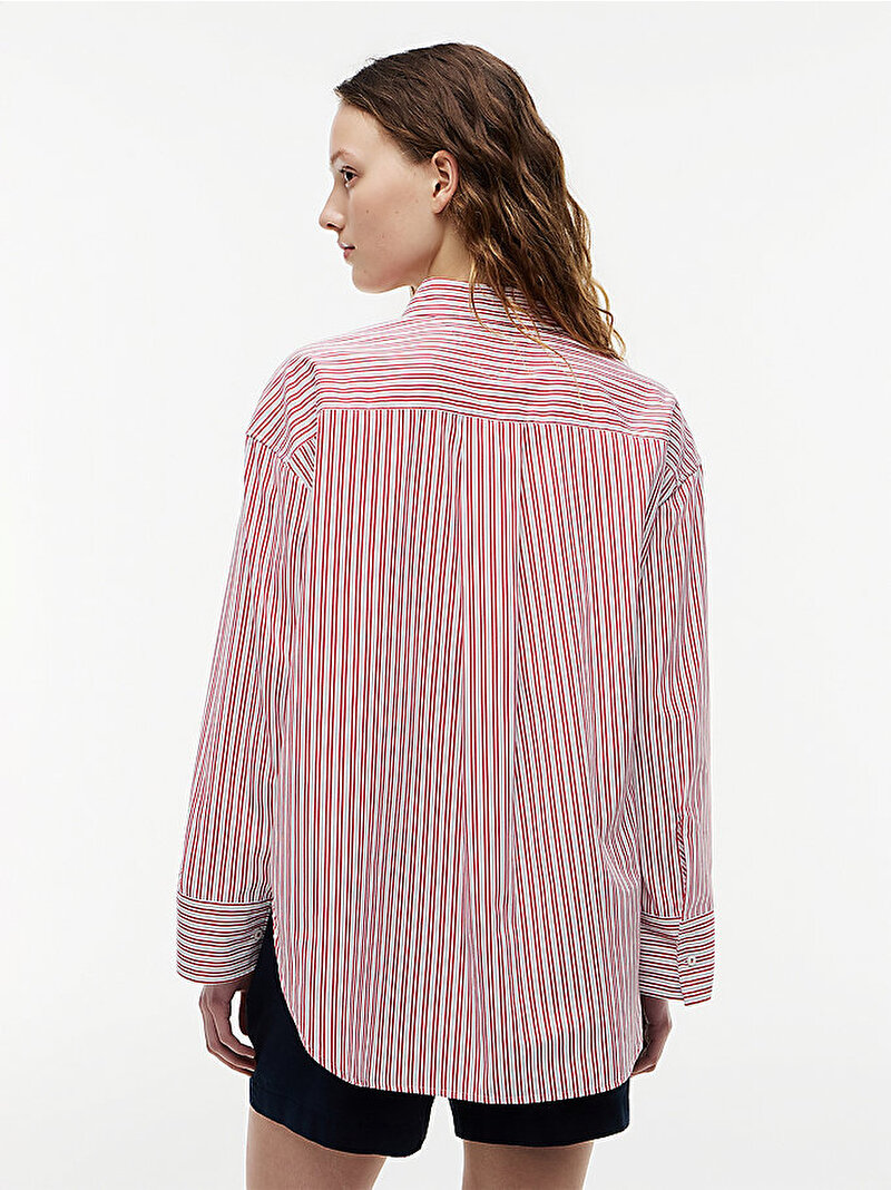 Kadın Modern Regular Poplin Gömlek Kırmızı WW0WW511290FC