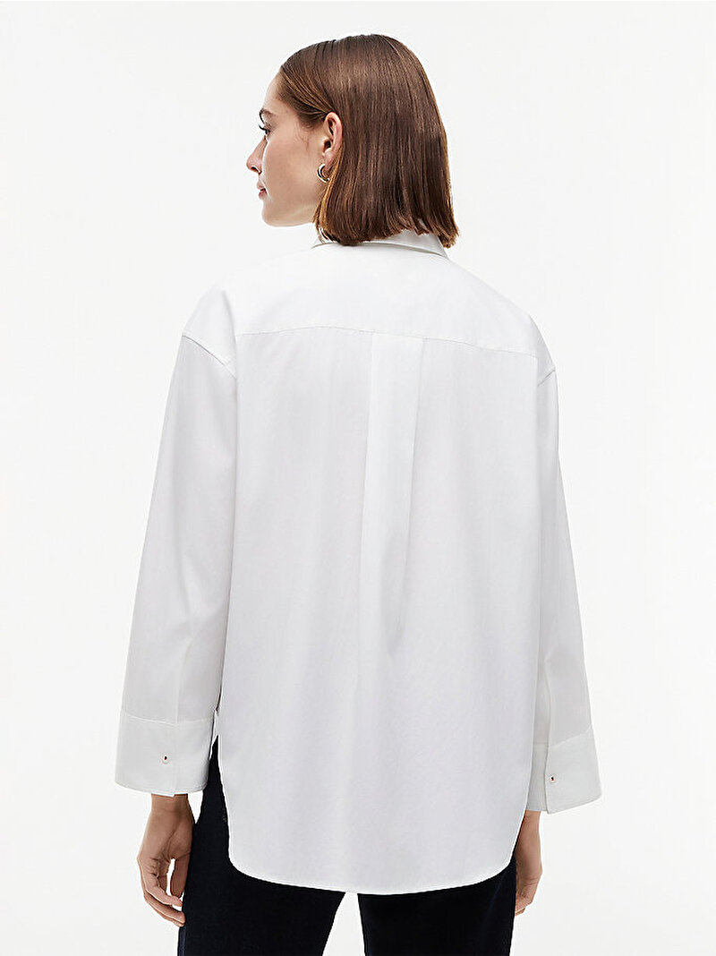 Kadın Modern Regular Poplin Gömlek Beyaz WW0WW51129YCF