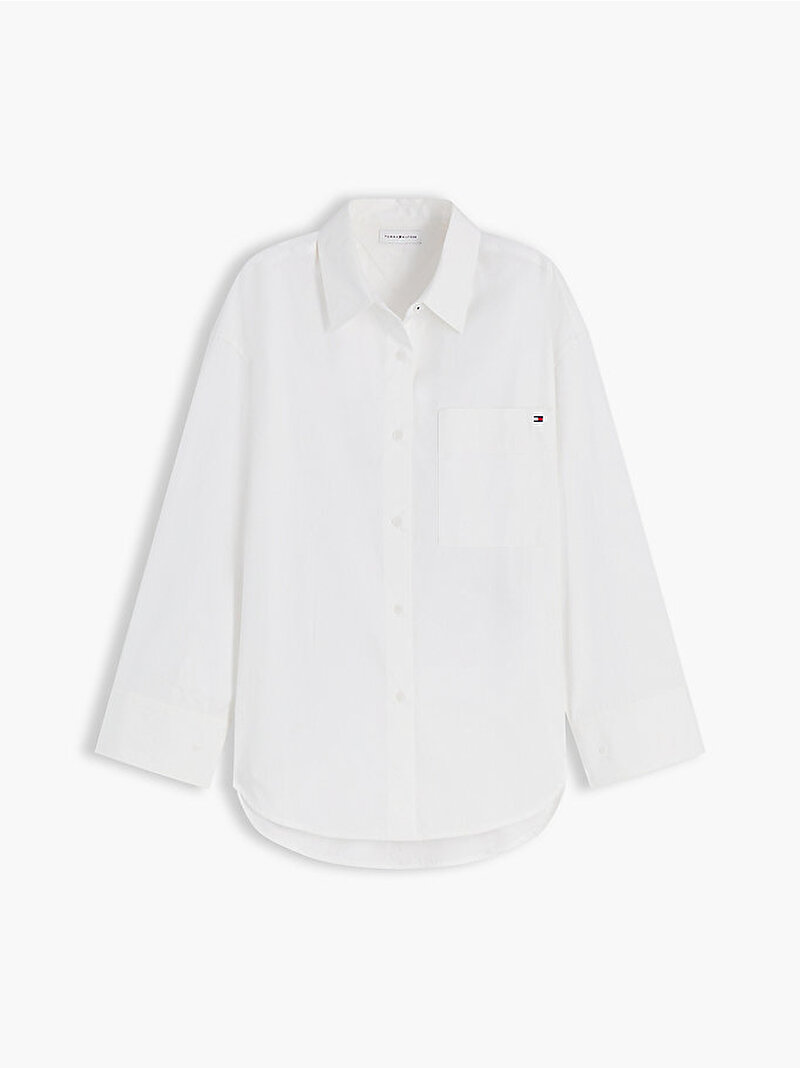 Kadın Modern Regular Poplin Gömlek Beyaz WW0WW51129YCF