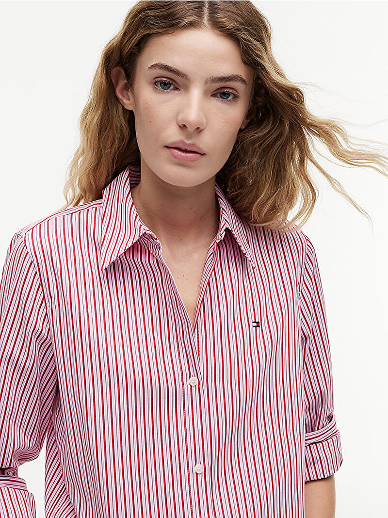 Kadın Summer Poplin Regular Gömlek Pembe WW0WW511550D7
