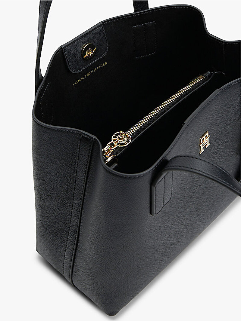 Kadın TH Icon Mini Satchel Çanta Siyah AW0AW18722BDS