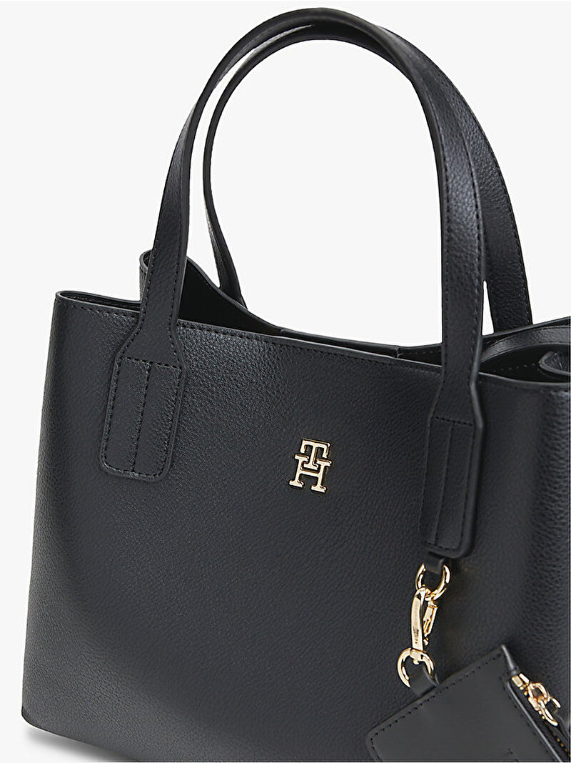 Kadın TH Icon Mini Satchel Çanta Siyah AW0AW18722BDS