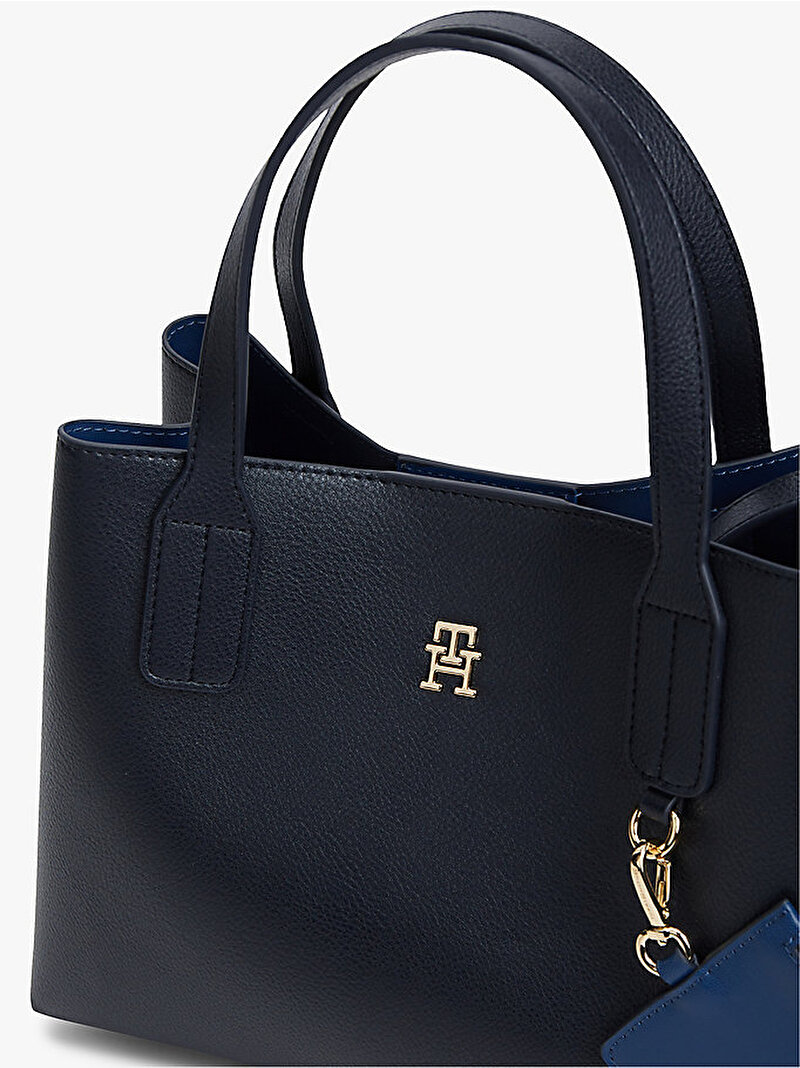 Kadın TH Icon Mini Satchel Çanta Lacivert AW0AW18722DW6