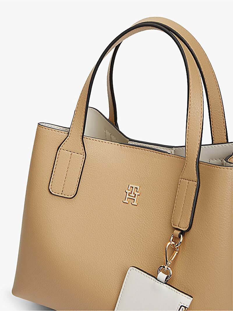 Kadın TH Icon Mini Satchel Çanta Bej AW0AW18722RBL