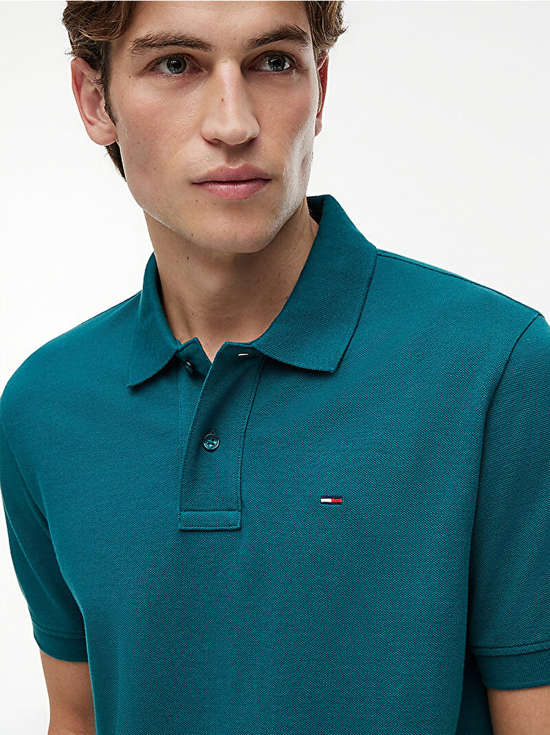 Erkek TJM Regular Essential Polo T-shirt Yeşil DM0DM22711L8J