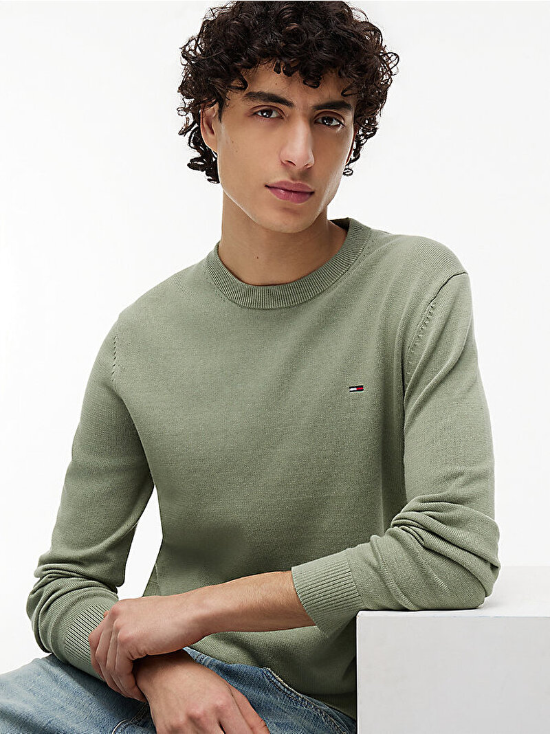 Erkek TJM Slim Essential Light Kazak Yeşil DM0DM22853PMO