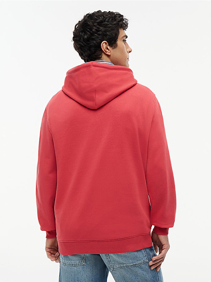 Erkek TJM Regular Repeat Sweatshirt Kırmızı DM0DM23125XK5