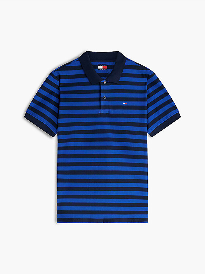 Erkek TJM Regular Stripe Jersey Polo T-shirt Lacivert DM0DM23159C63