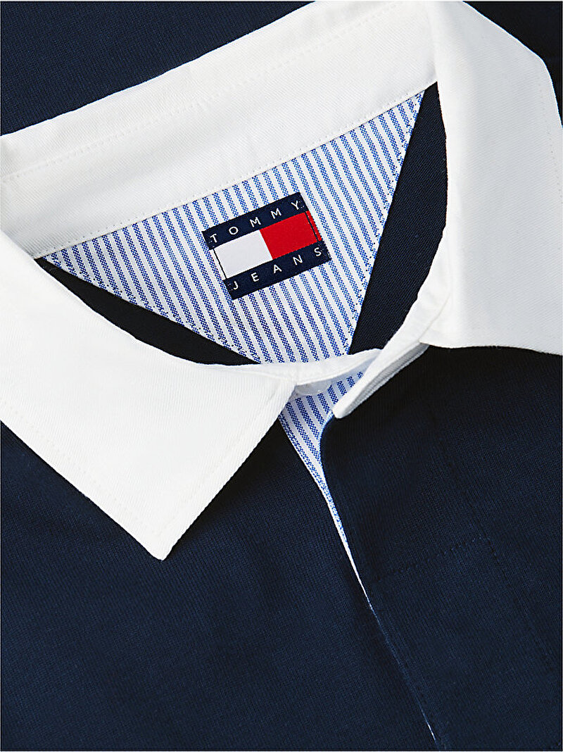 Erkek TJM Relax Rugby Polo T-shirt Lacivert DM0DM23161C1G