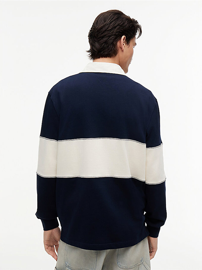 Erkek TJM Relax Panel Rugby Polo T-shirt Lacivert DM0DM23162C1G