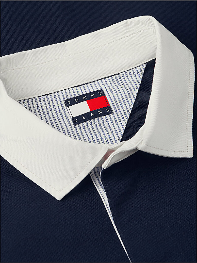 Erkek TJM Relax Panel Rugby Polo T-shirt Lacivert DM0DM23162C1G