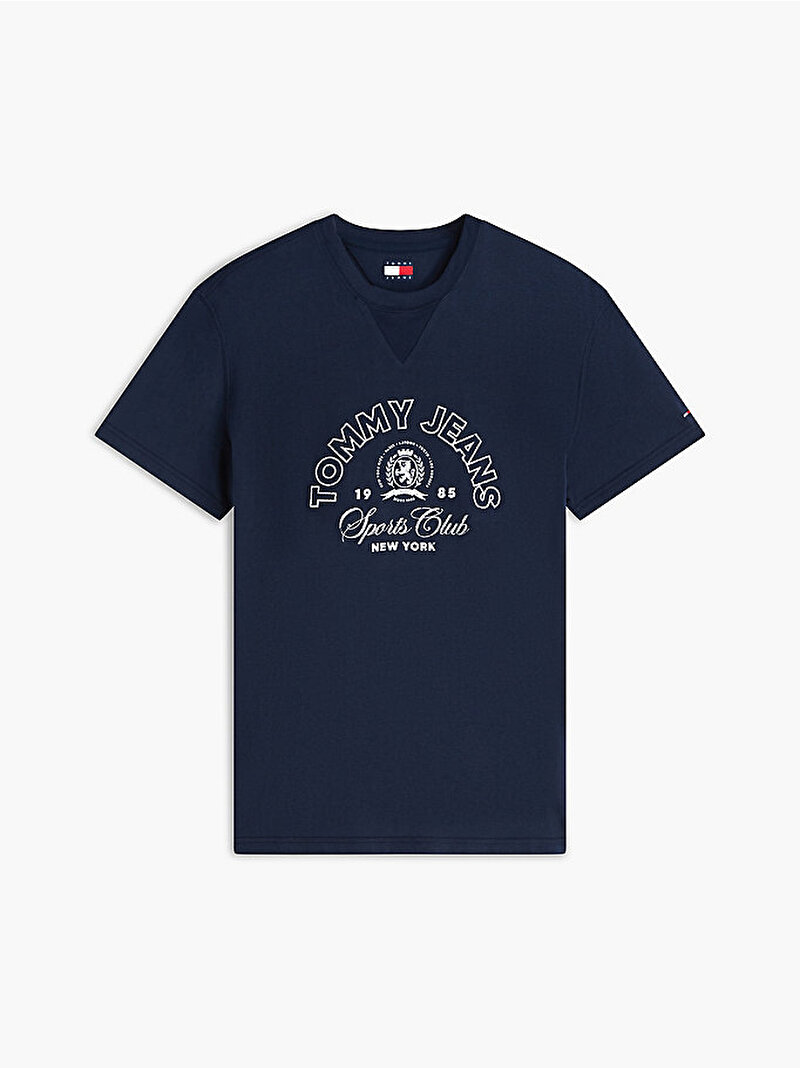 Erkek TJM Regular Crest Club T-shirt Lacivert DM0DM23175C1G