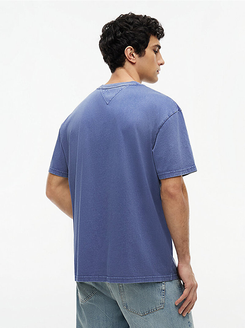 Erkek TJM Regular Repeat T-shirt Mavi DM0DM23180C6Q