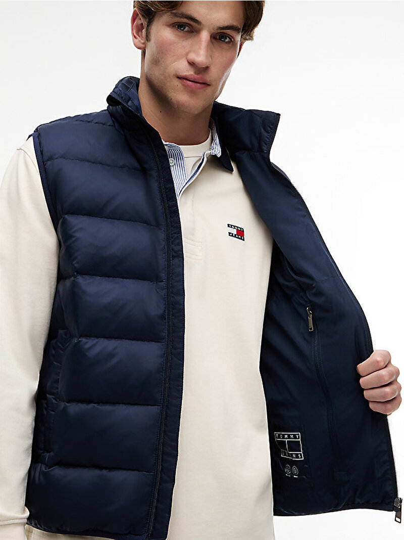 Erkek TJM Light Down Packable Yelek Lacivert DM0DM23232C1G