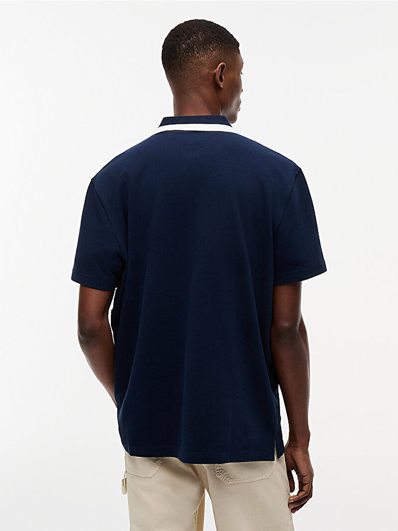 Erkek TJM Relax Tape Zip Polo T-shirt Çok renkli DM0DM23242YBH