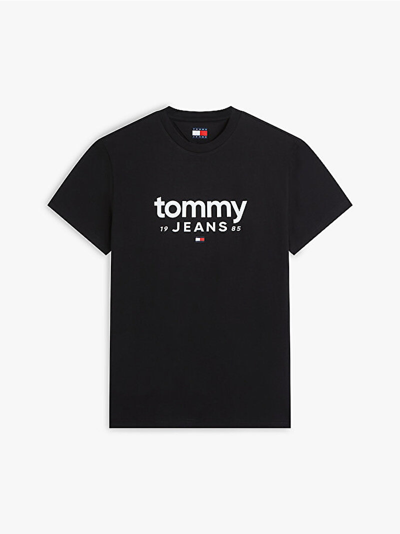Erkek TJM Slim Graphic T-shirt Siyah DM0DM23376BDS