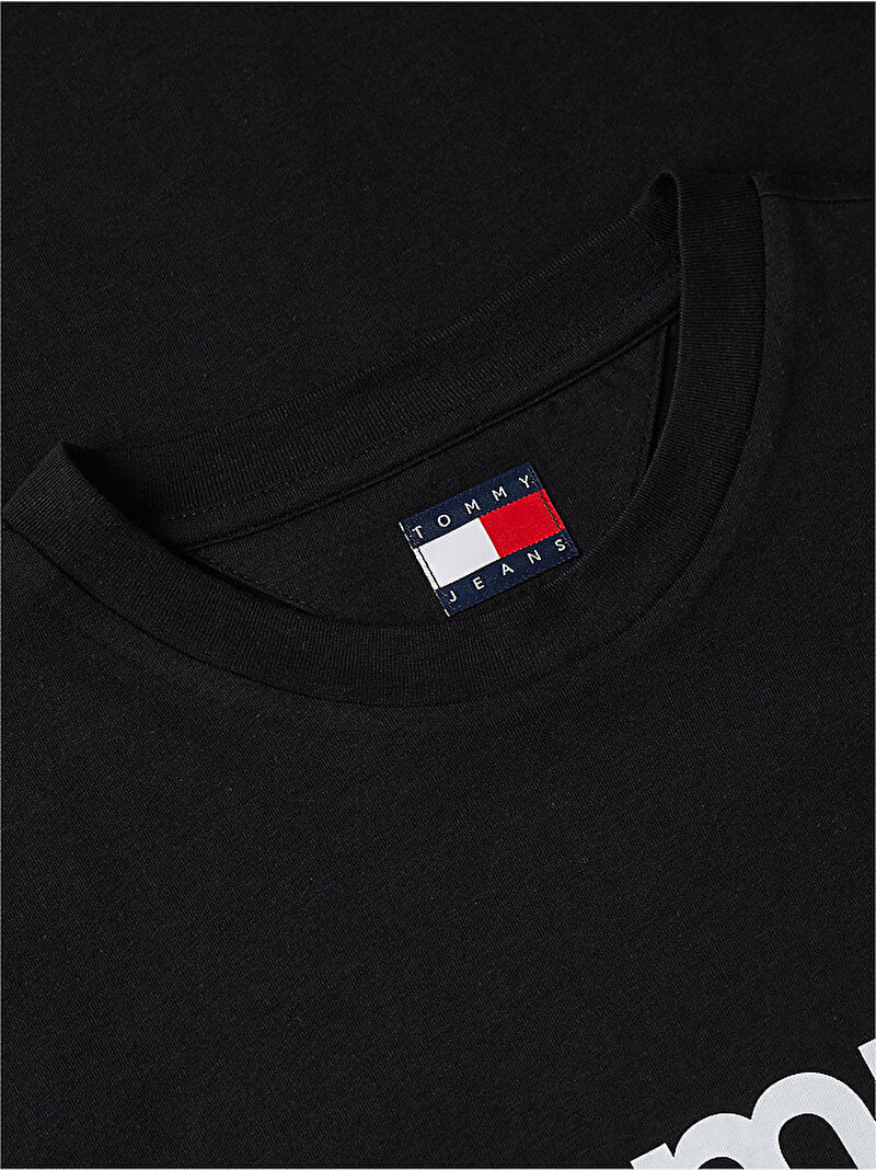 Erkek TJM Slim Graphic T-shirt Siyah DM0DM23376BDS