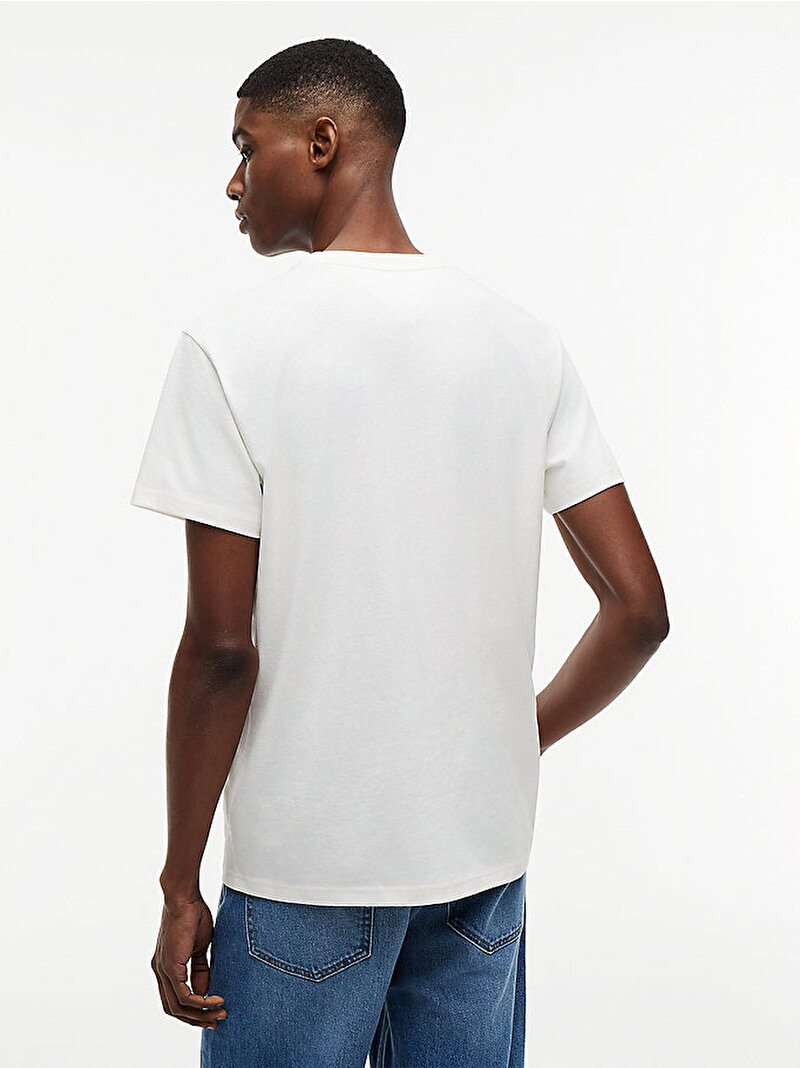 Erkek TJM Slim Graphic T-shirt Beyaz DM0DM23376YBH