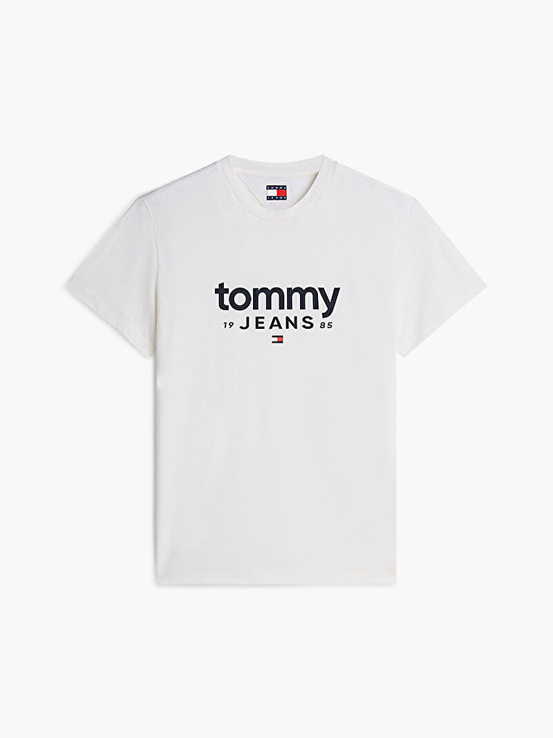 Erkek TJM Slim Graphic T-shirt Beyaz DM0DM23376YBH